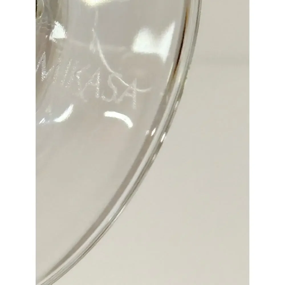 Mikasa Martini Etched Clear Crystal Glasses ~ Set of 2